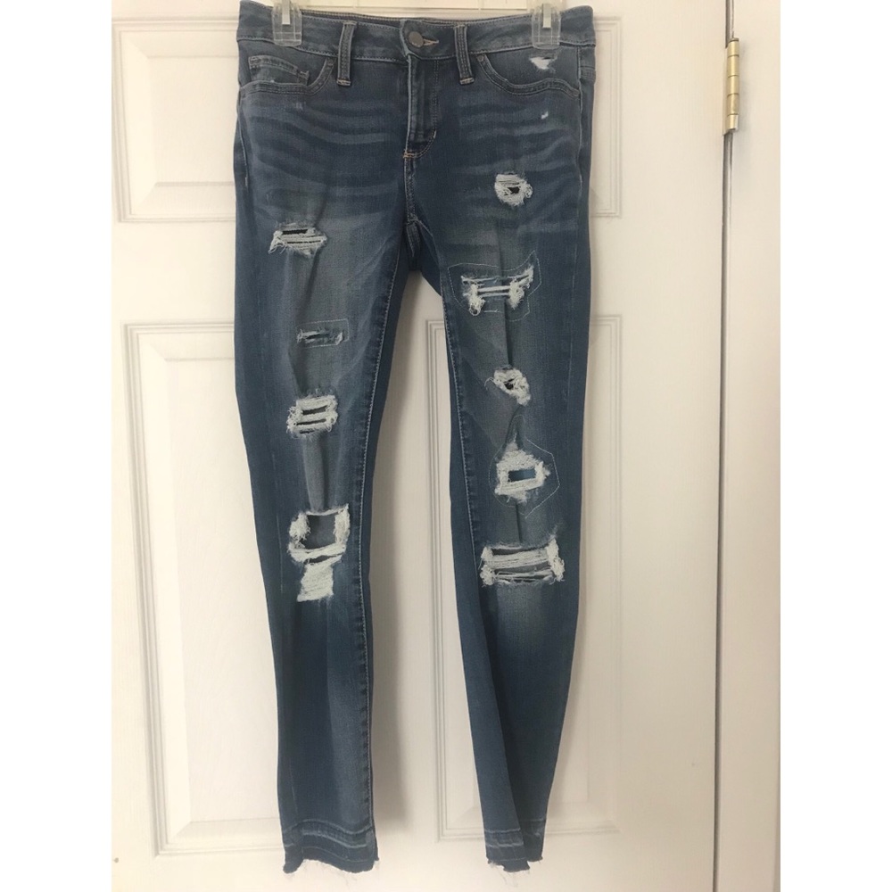 Distressed jeans